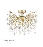 Laura Ashley Willow 3lt Semi Flush Satin Champagne Crystal