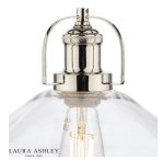 Laura Ashley Rye Pendant Polished Nickel Clear Glass - Image 3