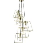 Tower 6lt Cluster Pendant Polished Gold