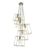 Tower 6lt Cluster Pendant Polished Gold