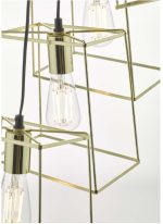 Tower 6lt Cluster Pendant Polished Gold - Image 3