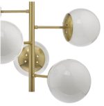 Bombazine 5lt Pendant Natural Brass & Opal Glass - Image 3