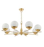 Bombazine 8lt Pendant Natural Brass Opal Glass - Image 3