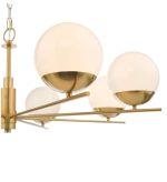 Bombazine 8lt Pendant Natural Brass Opal Glass - Image 4