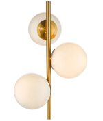 Bombazine 3lt Floor Lamp Natural Brass Opal Glass - Image 3