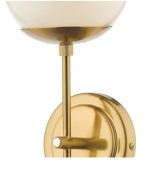 Bombazine Wall Light Natural Brass Opal Glass - Image 3