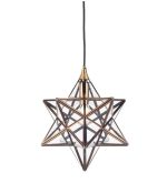 Ilario Small Star Pendant Antique Brass Glass