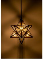 Ilario Small Star Pendant Antique Brass Glass - Image 3