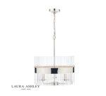 Laura Ashley Alexa 3lt Pendant Polished Nickel Glass Rods