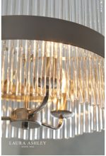 Laura Ashley Alexa 3lt Pendant Polished Nickel Glass Rods - Image 4