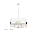 Laura Ashley Alexa 5lt Pendant Polished Nickel Glass Rods