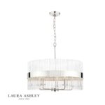 Laura Ashley Alexa 5lt Pendant Polished Nickel Glass Rods
