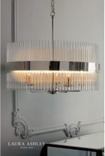 Laura Ashley Alexa 5lt Pendant Polished Nickel Glass Rods - Image 4