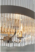 Laura Ashley Alexa 5lt Pendant Polished Nickel Glass Rods - Image 5