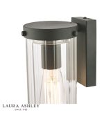 Laura Ashley Arthur Wall Light Matt Black Glass IP44 - Image 3