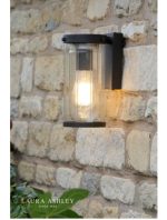 Laura Ashley Arthur Wall Light Matt Black Glass IP44 - Image 4