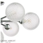 Laura Ashley Atherton 7lt Semi Flush Polished Chrome Glass - Image 3