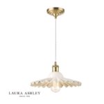 Laura Ashley Beca Large Pendant White Ceramic Antique Brass