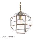Laura Ashley Blackwell Pendant Antique Brass Glass - Image 3