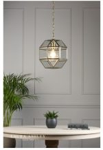 Laura Ashley Blackwell Pendant Antique Brass Glass - Image 4
