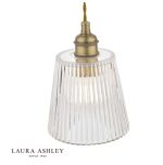Laura Ashley Callaghan Pendant Antique Brass Ribbed Glass - Image 3