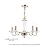 Laura Ashley Carson 5lt Chandelier Cut Glass & Polished Nickel