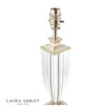 Laura Ashley Carson Medium Table Lamp Polished Nickel & Crystal (Base Only) - Image 3