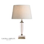 Laura Ashley Carson Medium Table Lamp Antique Brass & Crystal (Base Only)