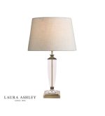 Laura Ashley Carson Medium Table Lamp Antique Brass & Crystal (Base Only)