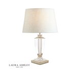 Laura Ashley Carson Small Table Lamp Polished Nickel & Crystal (Base Only)