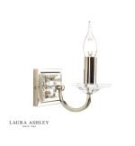 Laura Ashley Carson Wall Light Polished Nickel Glass
