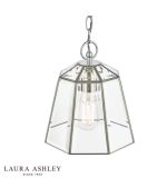 Laura Ashley Clayton Pendant Polished Silver Glass - Image 3