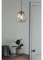 Laura Ashley Clayton Pendant Polished Silver Glass - Image 4