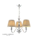 Laura Ashley Ellis 3lt Pendant Polished Chrome With Shades