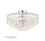 Laura Ashley Enid 5lt Semi Flush Polished Nickel Crystal