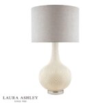 Laura Ashley Grace Table Lamp Patterned Glass with Shade