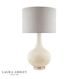 Laura Ashley Grace Table Lamp Patterned Glass with Shade