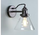 Laura Ashley Isaac Industrial Nickel 1lt Wall Light - Image 2