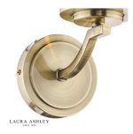 Laura Ashley Joseph Wall Light Antique Brass Glass - Image 3