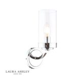 Laura Ashley Joseph Wall Light Polished Chrome Glass