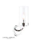 Laura Ashley Joseph Wall Light Polished Chrome Glass