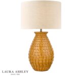 Laura Ashley Liza Ceramic Table Lamp Orange With Shade