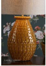 Laura Ashley Liza Ceramic Table Lamp Orange With Shade - Image 3