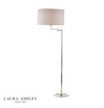 Laura Ashley Marlowe Swing Arm Floor Lamp Polished Nickel With Shade