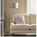 Laura Ashley Marlowe Swing Arm Floor Lamp Polished Nickel With Shade - Image 4