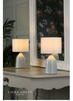 Laura Ashley Penny Table Lamp Cream With Shade (Twin Pack) - Image 3