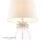 Laura Ashley Pineapple Table Lamp Clear Cut Glass & Polished Chrome With Shade - Image 3