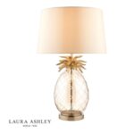 Laura Ashley Pineapple Large Table Lamp Champagne Cut Glass With Shade