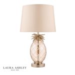 Laura Ashley Pineapple Small Table Lamp Champagne Cut Glass With Shade