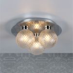 Laura Ashley Prague 3lt Flush Bathroom Light Glass Polished Chrome IP44 - Image 3
